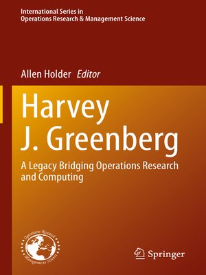 cover image of Harvey J. Greenberg
